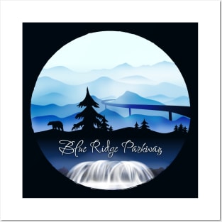 Blue Ridge Parkway - Black Bear - Blue 28 Posters and Art